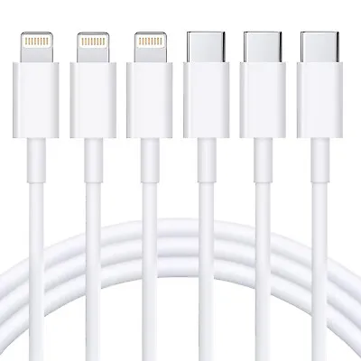 $18.69 • Buy Usb C To Lightning Cable 3pack 6ft [apple Mfi Certified] Iphone Fast Charger Cab