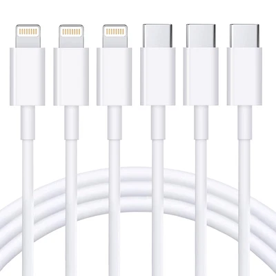$18.69 • Buy Usb C To Lightning Cable 3pack 6ft [apple Mfi Certified] Iphone Fast Charger Cab