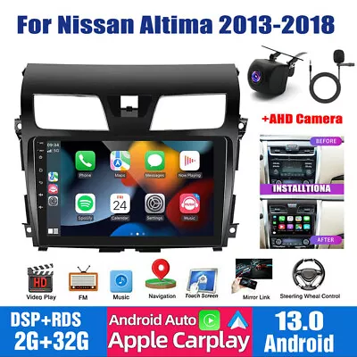For 2013-2015 Nissan Altima Carplay Android 13 Car Stereo Radio GPS Navi 2+32GB • $133