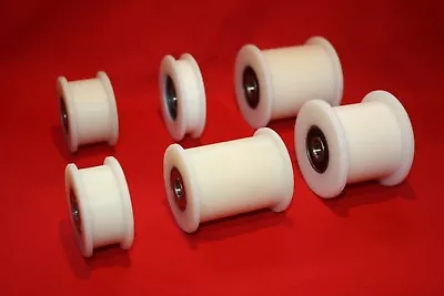 £12.90 • Buy 60mm Square Flat Nylon Pulley Idler Wheel, Ball Bearing Nylon Rollers 