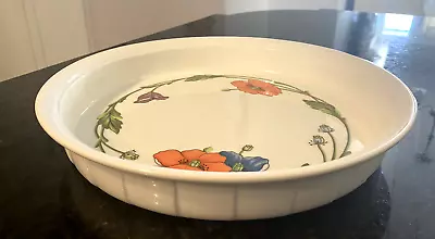 Villeroy & Boch Amapola Quiche Dish ~Rimmed 10 5/8  ~Germany~Oven To Table~ EUC • $29.95