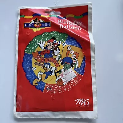 Disney Happy Birthday Mickey Mouse Mylar Large Helium Balloon Vintage • $14