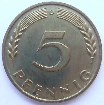 Coin Federal Republic Germany 5 Pfennig 1950 D IN Proof • $136.23