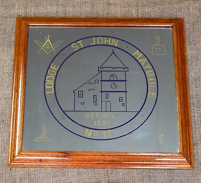 Vintage Wall Freemasons Mirror Lodge St John Maybole No 11 Masonic Scotland • $57.59