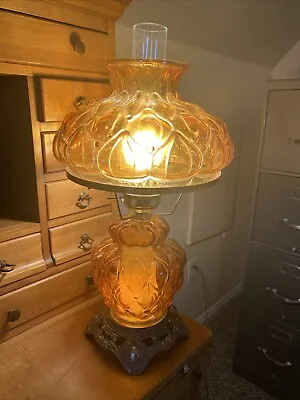 Vintage EF&EF Industries 1973 Amber Lamp • $85