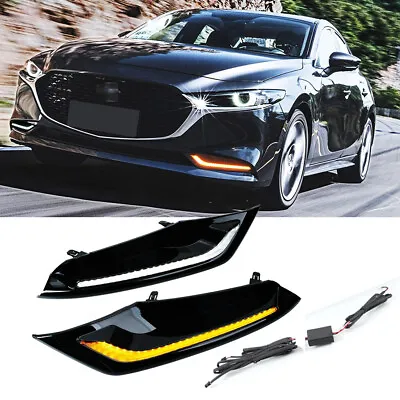 For Mazda 3 Sedan 2019 2020-2023 LED Fog Lamp DRL W/ Turn Daytime Running Light • $127.39