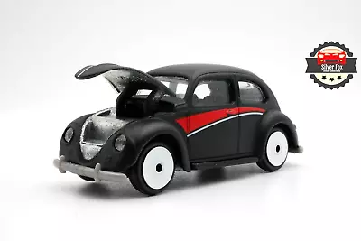 1960's VOLKSWAGEN BEETLE FLAT BLACK 1:64 SCALE DIECAST COLLECTOR MODEL CAR • $13.95