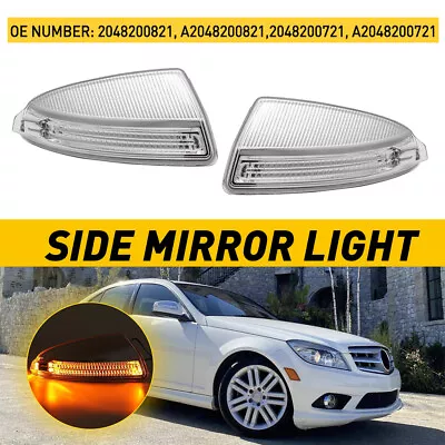 Pair Door Mirror Turn Signal Light Fits Mercedes Benz C250 C300 C350 C63 2008-14 • $25.99