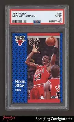 1991-92 Fleer #29 Michael Jordan PSA 9 MINT BULLS • $0.99