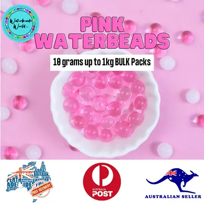 Pink Water Beads Orbeez Water Crystals Water Pearls - 10grams- 2kg BULK • $2