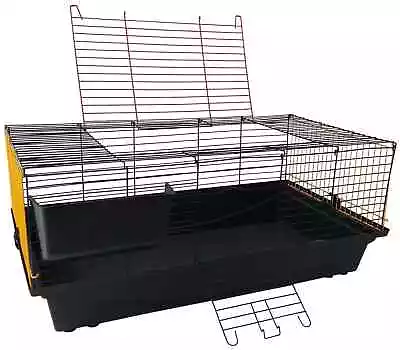 Large 101 X56 X 29 Cm Sturdy Indoor Rabbit Guinea Pig Cage With Metal Wire Top • $149.87