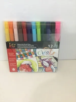 $12.90 • Buy SAKURA Koi  Watercolor Brush Pen Set  Assorted Colors  12 NEW!