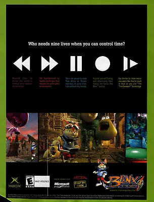 Blinx The Time Sweeper - Video Game Print Ad / Poster Promo Art 2002 • $14.99