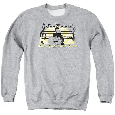 Elvis Presley Sun Record Company Crewneck Sweatshirt Licensed Music Sport Gray • $24.49