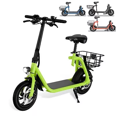 Adult Folding Electric Scooter Commuter Dual 450W Off-Road Ebike Bicycle W/ Seat • $338