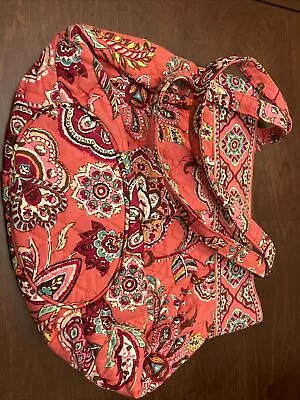 Vera Bradley Call Me Coral Pattern Zip Top Shoulder Bag • $10.50