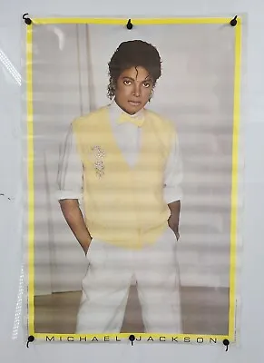 Michael Jackson 1983 Vintage Original Poster Yellow Sweater 23x35  New Old Stock • $19.99