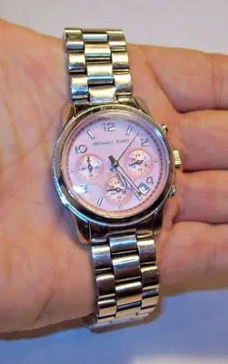 Michael Kors Runway Watch  Chronograph W/Date Indicator  WR100m Looks Runs Great • $36