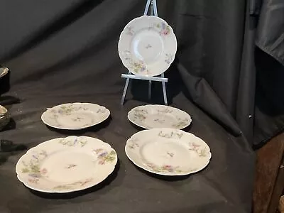 Haviland Limoges Schleiger 333c Morning Glory Set Of 5 Dessert bread Plates 6 1 • $22