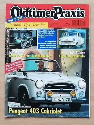 Classic Car Practice 05/1997: Peugeot 403 Convertible Zündapp KS 601 Opel Olympia • $2.11