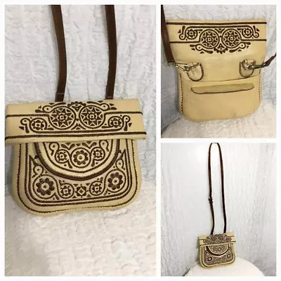 Morrocan VTG Choukara Chkara Handmade Leather Bag  • $125