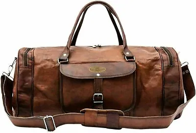 $53.48 • Buy 30  Large Travel Unisex Genuine Vintage Leather Duffel Weekend Gym Overnight Bag