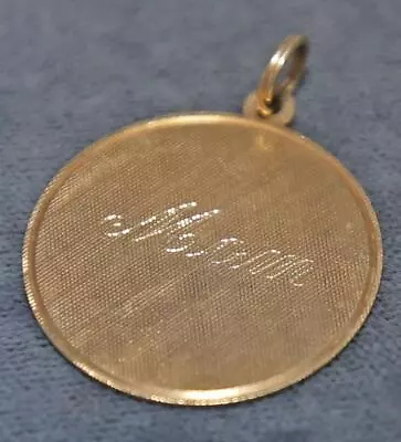 VINTAGE SIGNED M&M 14k Yellow Gold 1966 Enscribed MOM Bracelet CHARM 2.7G ME7 • $95