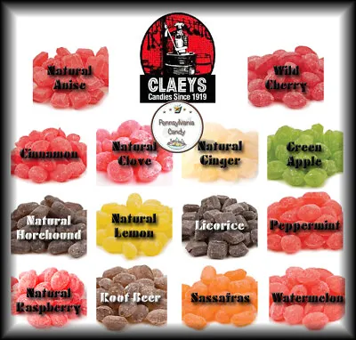 $26.99 • Buy Claeys 5 Lb Sanded Hard Candy - Claey's Old Fashioned Flavor Sugar Drops BULK