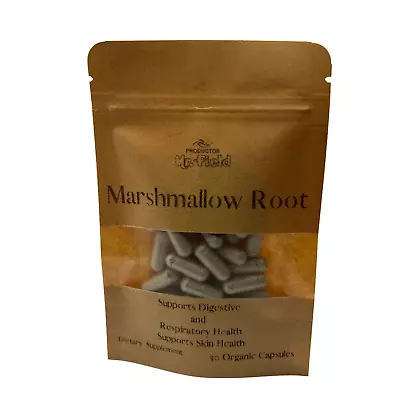 Marshmallow Root 100% Organic Capsules 500 Mg Quantity 30 • $16.50