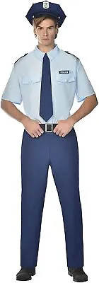 Adult Mens Policeman Police Cop Officer Uniform Fancy Dress Costume Outfit New • £23.99