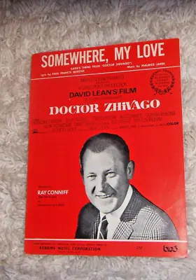 1966 Somewhere My Love Lara's Theme From Dr. Zhivago Sheet Music • $5