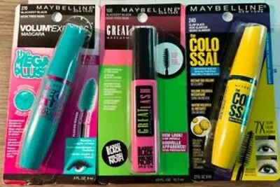 Lot Of 3 Maybelline Mascaras- Assorted -Brand New -Black • $11.99