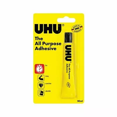 Uhu Glue Strong Adhesive Wood Plastic Metal Craft All Purpose Long Duty Tubes UK • £2.98