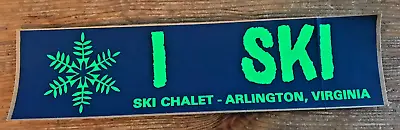 Vintage I Ski Bumper Sticker Ski Chalet Arlington Virginia Northern Virginia • $13.99