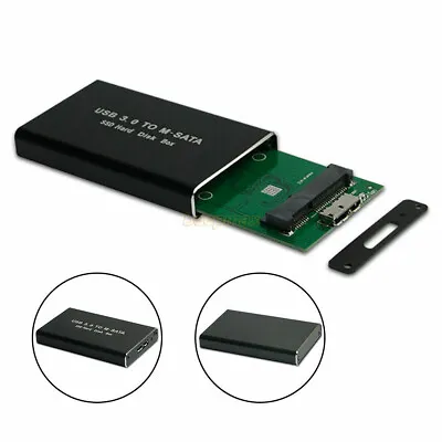 MSATA To USB 3.0 External Enclosure SSD Case Box 6Gbp/s Converter Adapter Mac OS • £9.49