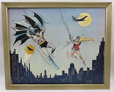 BATMAN & ROBIN Framed Print - Davco (1966) Vintage DC Comics Lithograph Poster • $295.17