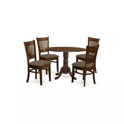 DLVA5-ESP-C 5 Pc Set Dinette Table With 2 Drop Leaves And 4 Seat Chairs • $439.91