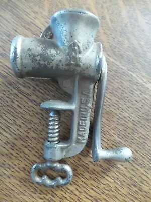 Antique Miniature Food Grinder Toy / Salesman Sample Meat Grinder Made In USA • $35.25