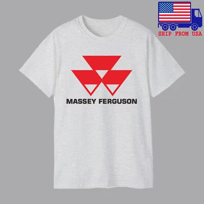 Massey Ferguson Tractor Logo Men's Grey T-shirt Size S-5XL • $19.52