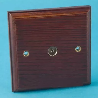 Varilight 1-Gang TV Plug Socket Co-Axial Mahogany XK8M • £29.95