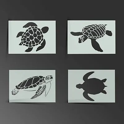 Sea Turtle Stencil Shabby Chic Mylar Sheet Paint Bathroom Wall Art Kid190 Micron • £2.99