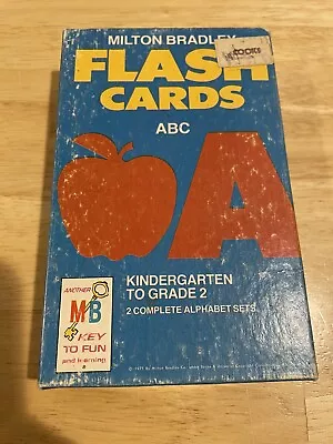 Vintage Milton Bradley Flash Cards ABC S 1963 Complete Ill. Children Education • $6