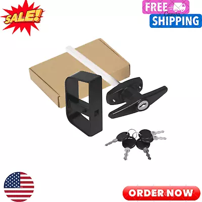 Shed Door Latch T-Handle Lock Kit With 5 Keys 5-1/2  Stem Storage Barn Shed Doo • $20.99