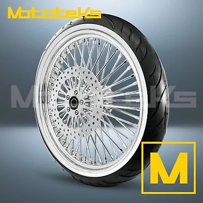 21  21x3.5 Fat Spoke Wheel 52 Stainless Spokes For Harley Softail Models Front • $764.99