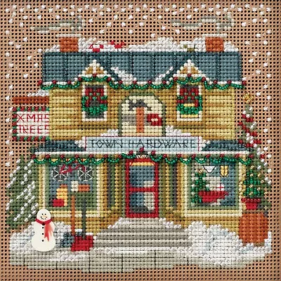 Town Hardware Cross Stitch Kit Mill Hill 2016 Buttons & Beads Winter MH141631 • $14.99