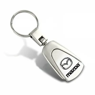 Metal Chrome Tear Drop Keychain Laser Engraved Logo Key Chain Key Ring For Mazda • $9.99