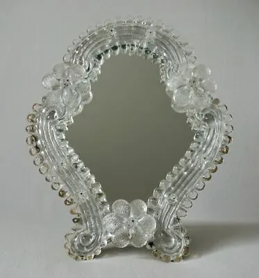 Venetian Murano Glass Table Mirror Italy  10  X 8  • $175