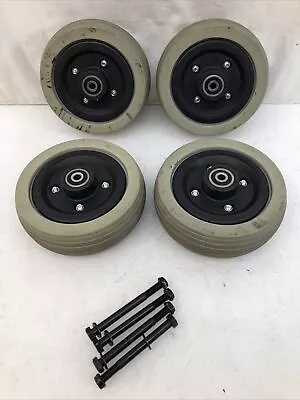 FOUR Jazzy Select Caster Wheels 6  X 2  Power Wheelchair 8mm Axle • $39.98