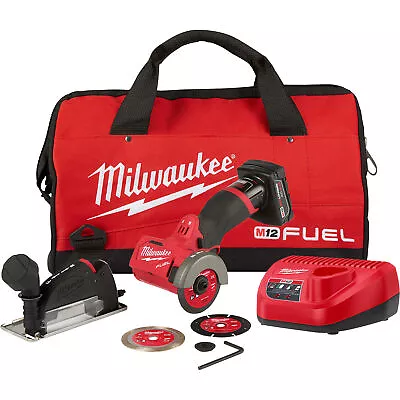 Milwaukee M12 FUEL 3in. Compact Cutoff Tool Kit 1 Battery 12 Volt Model# • $199.99