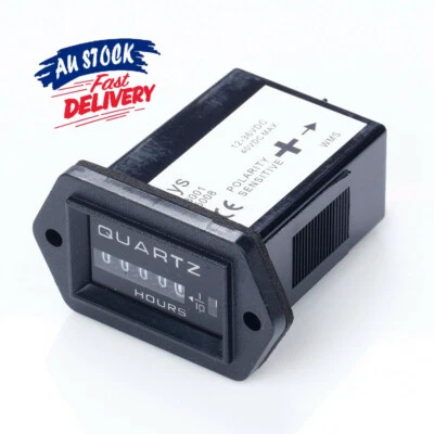 $16.88 • Buy Rectangle Hourmeter Meter Quartz 12-36 VDC For Tractors Auto